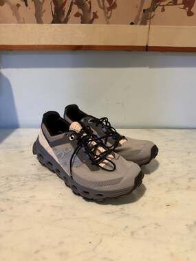 On Cloudvista Shoes Womens Size 6 Gray Pink Mesh Trail Running Sneakers CloudTec